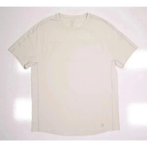ALWRLD Alrn Vent Back Running Shirt Cream White Men's Medium